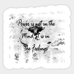 POWER FEELINGS B/W Sticker